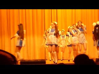 dance of schoolgirls in short skirts