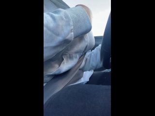 she showed her big tits | shows her breasts porn | big boobs showing my big boobs in the car [oc]