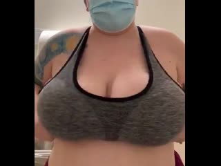 she showed her big tits | shows her breasts porn | big boobs work drop